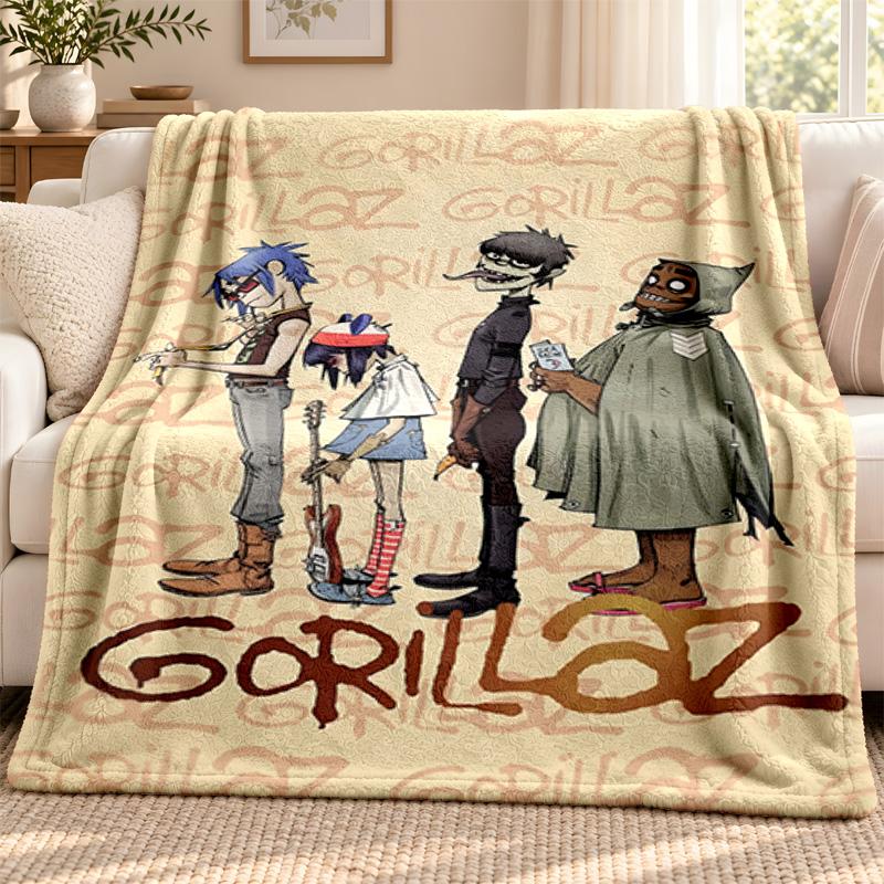 Gorillaz blanket Flannel Blanket Soft Cozy Plush Throw for Sofa Bed Lightweight Home Decoration Outdoor camping