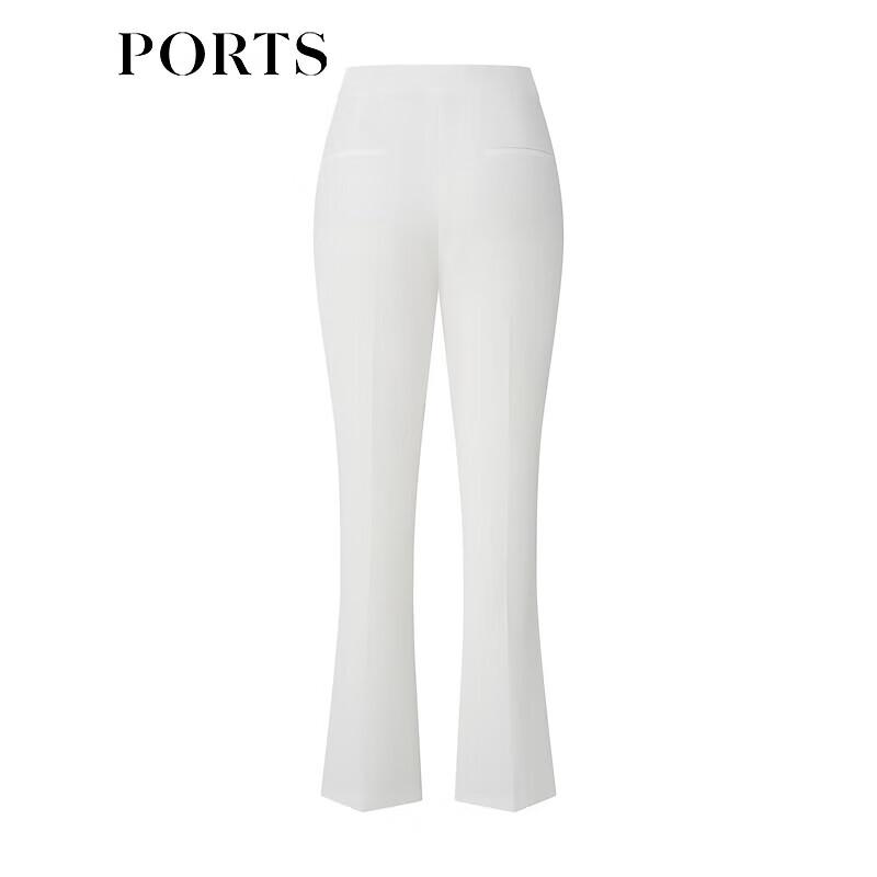 PORTS Women's Solid Straight-Leg Commuter Trousers