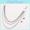Hip Hop Heart Pendant Metal Belt Chain For Men And Women Casual Fashion Accessory