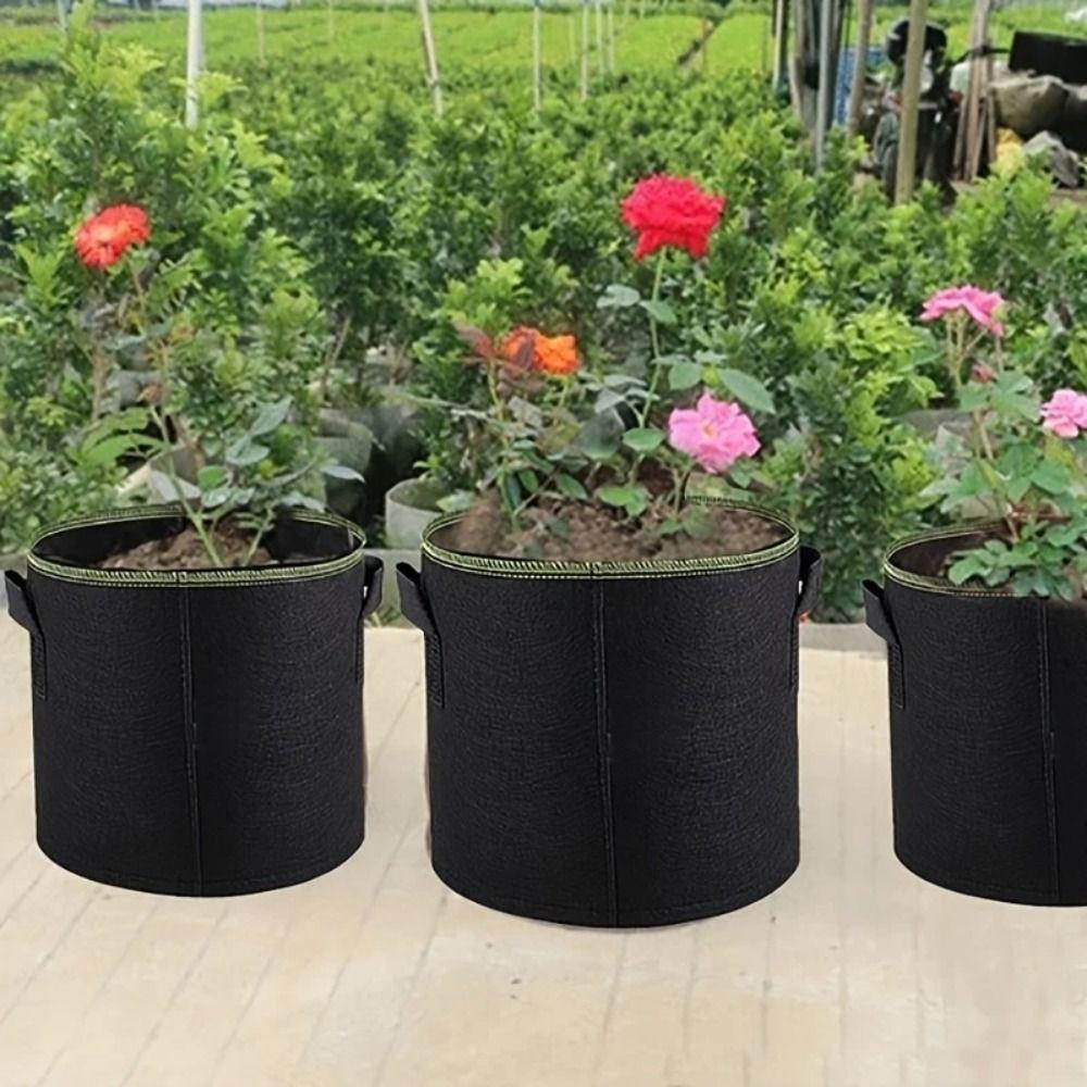 1/3/5/7/10 Gallon with Handles Grow Bag Felt Planting Container  Vegetable Tomato Potato Flower