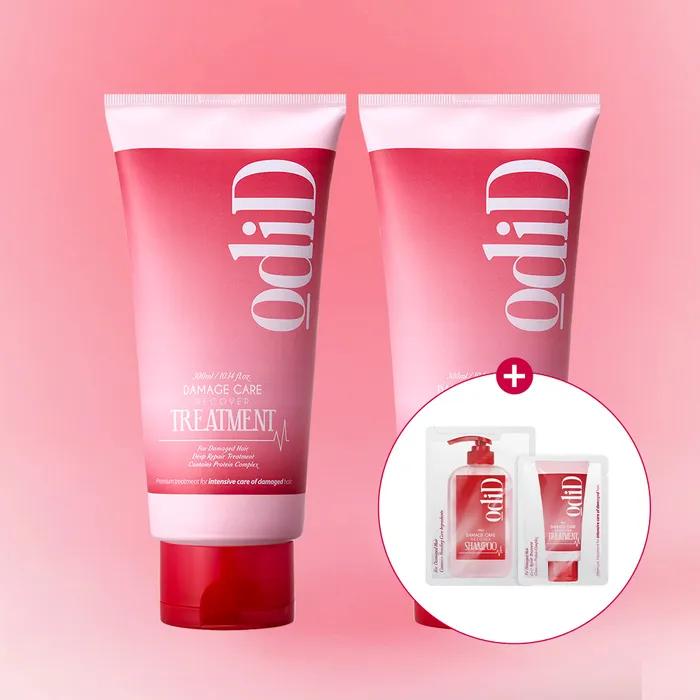 Odd Damage Care Recovery Treatment 300ml + 300ml + Sachet (Shampoo 10ml + Treatment 6ml)