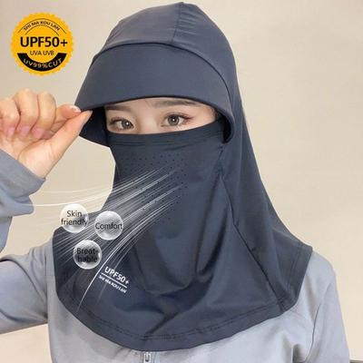 Chapeau de soleil pour femmes en été, Protection du cou, Protection du visage, Cyclisme, Chapeau de soleil, Protection UV, Masque facial intégré