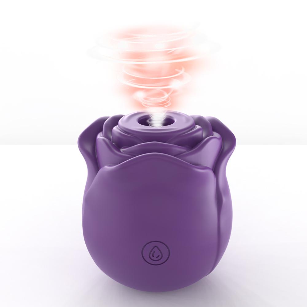 Rose Shape Vagina Sucking Vibrator Nipple Massager Clitoral Vacuum Stimulator Vibrating Female Masturbator Sex Toys for Adults
