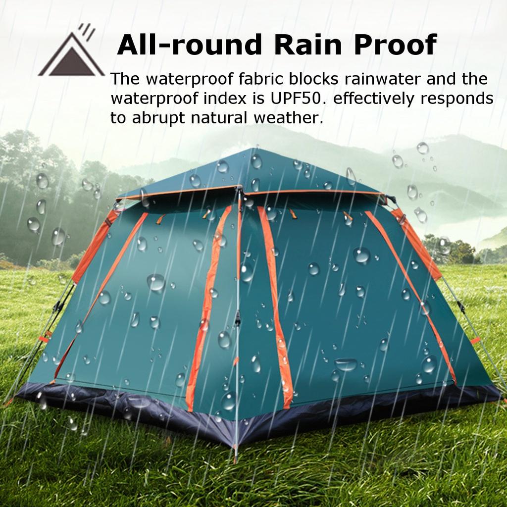 6-7 People Foldable Quick Setup Family Tent Large Tent Folding Tents Two Layer Backpack Tents Sunshade Outdoor Camping Tent
