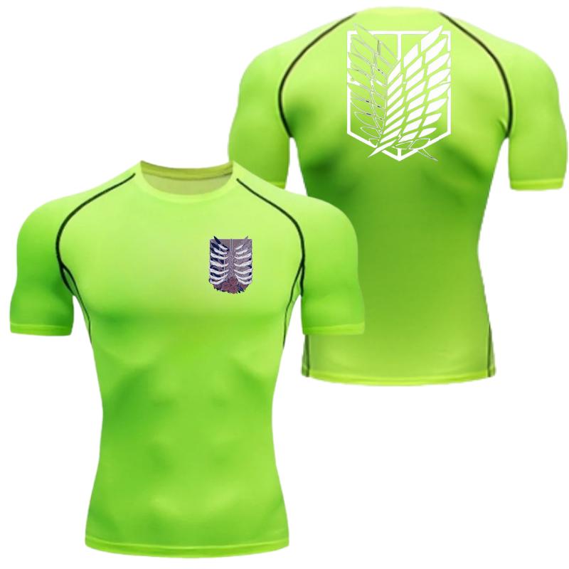 Comfortable Fitness T-shirt Men Scout Regiment Graphic Breathable Slim Fit Top Summer Gym Jogging Training Elastic Fitness Suit