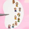New Colorful Zircon Cute Cartoon Characters Princess Stud Earrings For Women Girls Trendy Party Jewelry Gift
