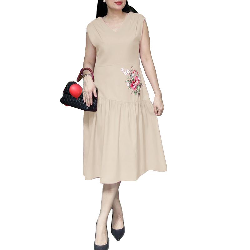 

ZANZEA Женское летнее повседневное платье с цветочной вышивкой и коротким рукавом 4XL