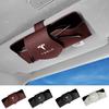 1/2Pcs Car Glasses Clip Sun Visor Sunglasses Leather Storage Case For Model 3 Y S X Roadster Cybertruck Juguete SpaceX