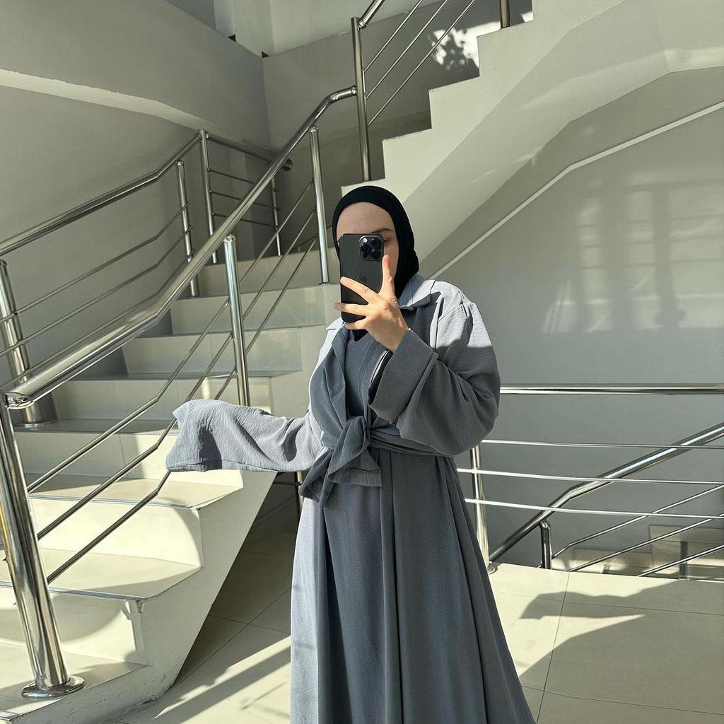 2024 Spring Loose Fit Women's Long-Sleeve Dress & Shirt Suit - Middle Eastern Style