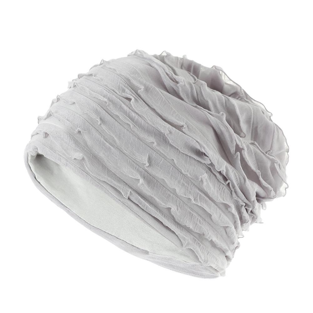 Vintage Pleated Women's Beanie Hat - Thin, Slouchy Sleeper or Casual Venetian Blind Pullover Headscarf