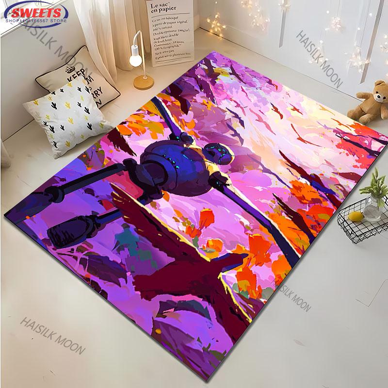 15 Sizes T The Wild R R0b0t Anime Carpet New Release Rug for Living Room Bedroom Children's Room, Durable Machine Washable Mat