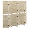 338581 vidaXL Room Divider 6 Panels 210x165 Cm Paulownia Wood