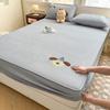 Spring & Summer Chenille Embroidery Quilted Fitted Sheet Mattress Protector