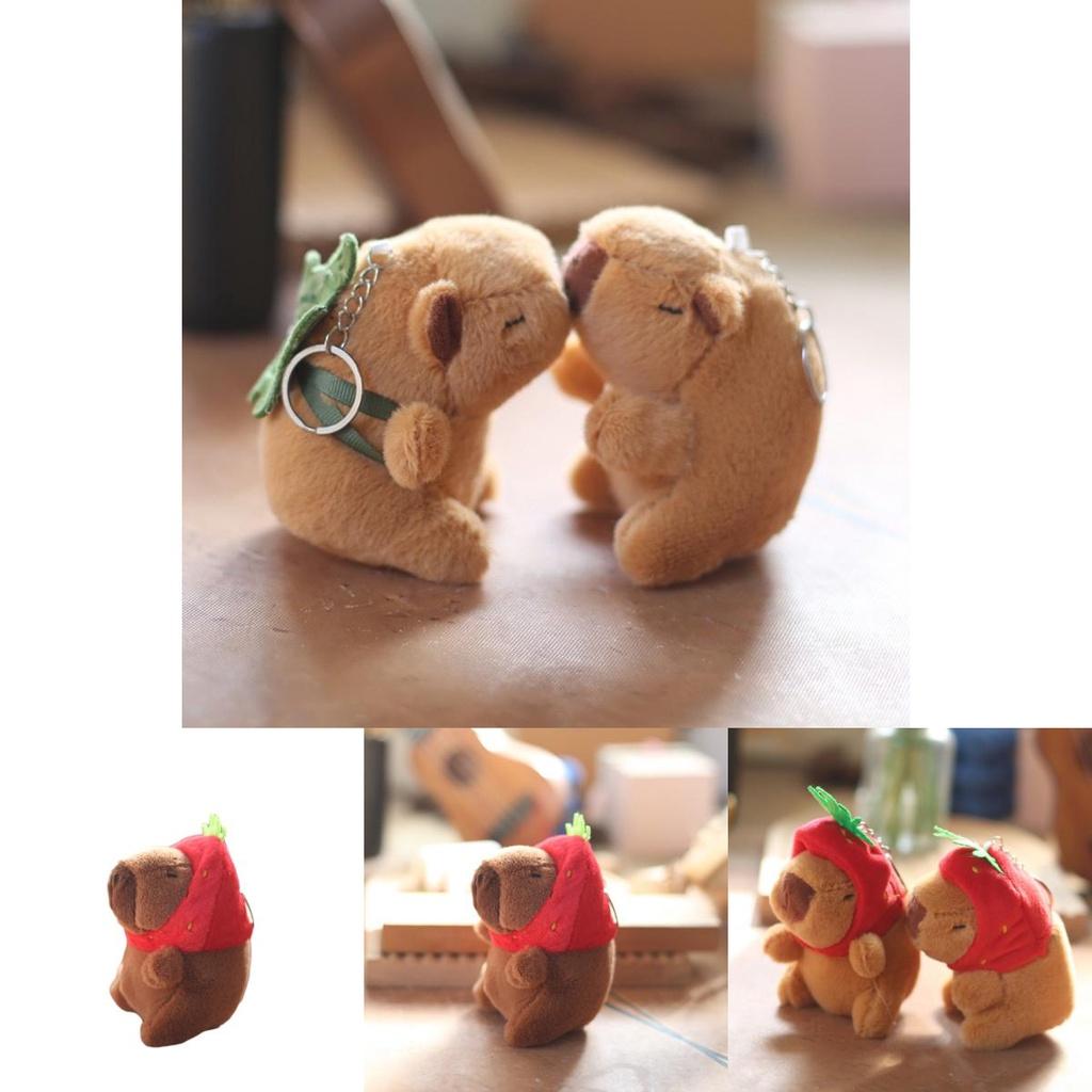 Cute Plush Capybara Keychain Pendant Toy Bag Decoration Doll