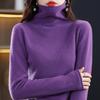 Women Turtleneck Sweater 100% Merino Wool Cashmere Sweaters Knitted Pullover Winter Female Jumper Knit Top