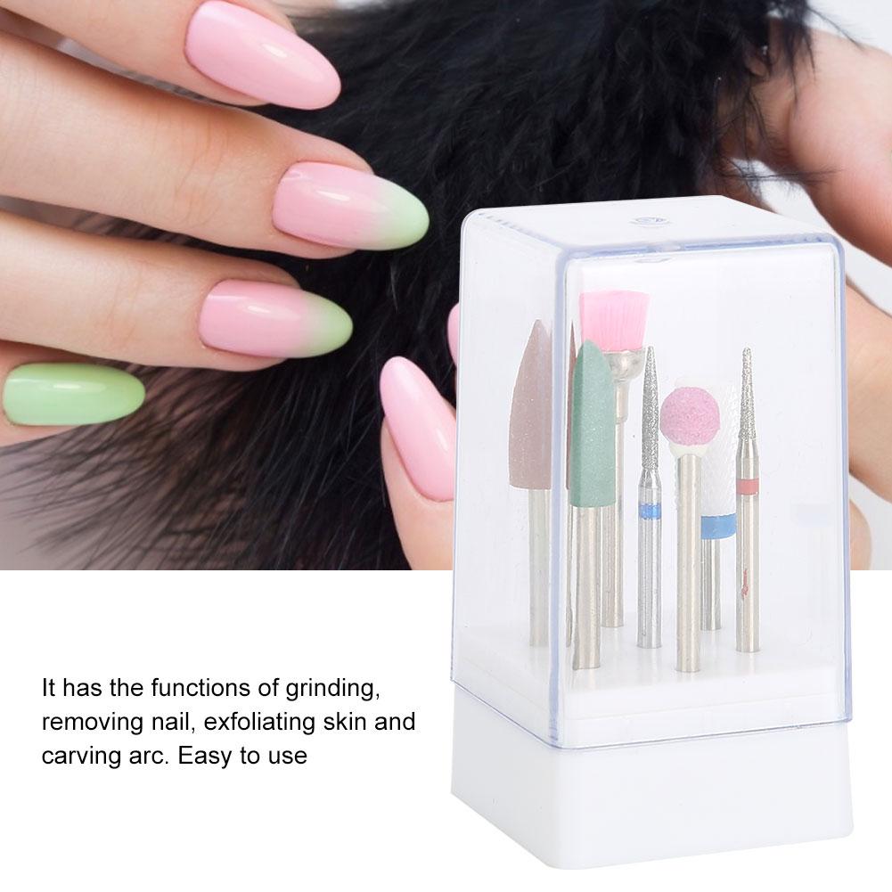 7 Stück Elektrische Nagelbohrer Bits Maniküre Polieren Schleifen Maschine Zubehör