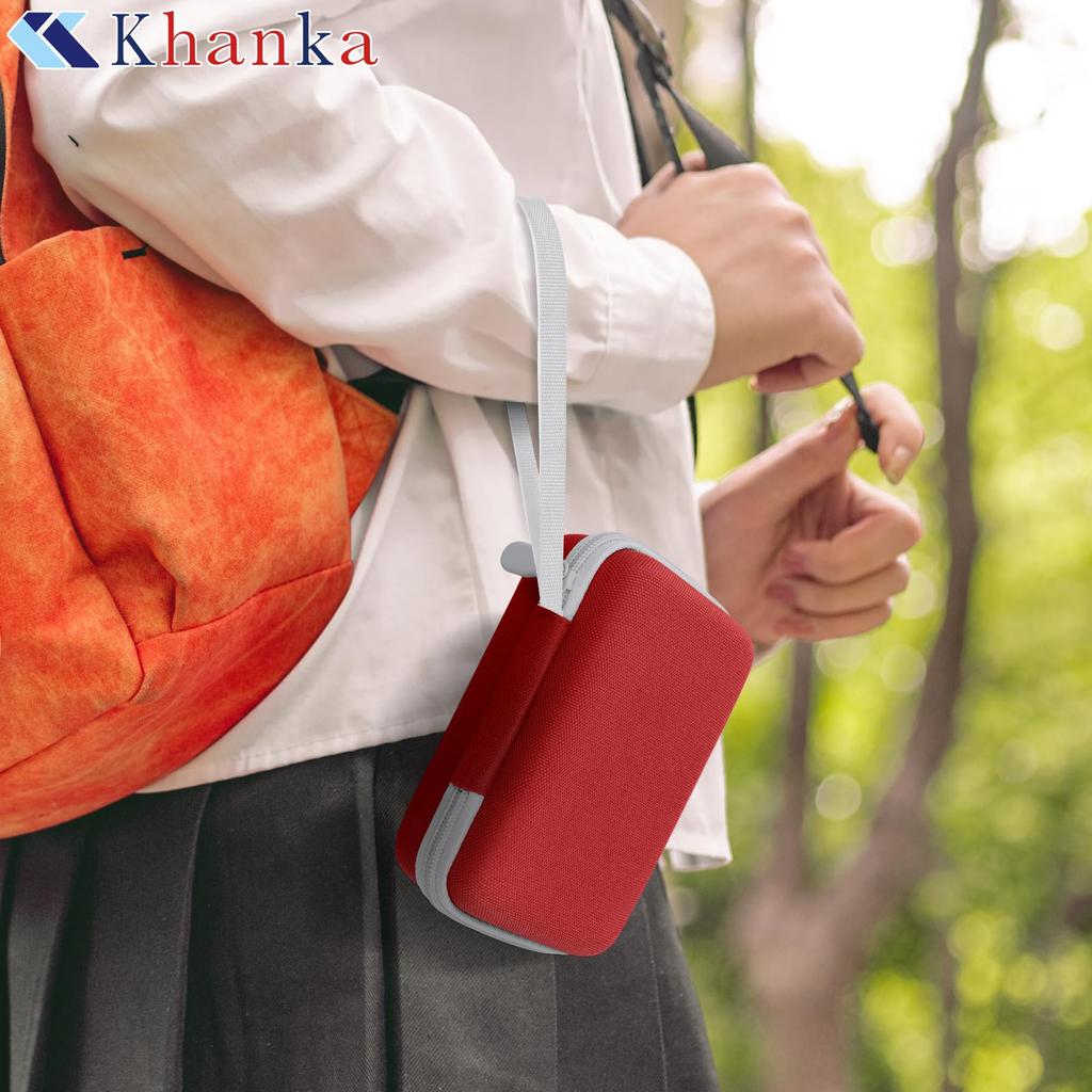 Khanka Storage Case for ANBERNIC RG34XX Handheld Game Console, RG 34XX, Whatsko Retro Game Console, Red (Case Only)