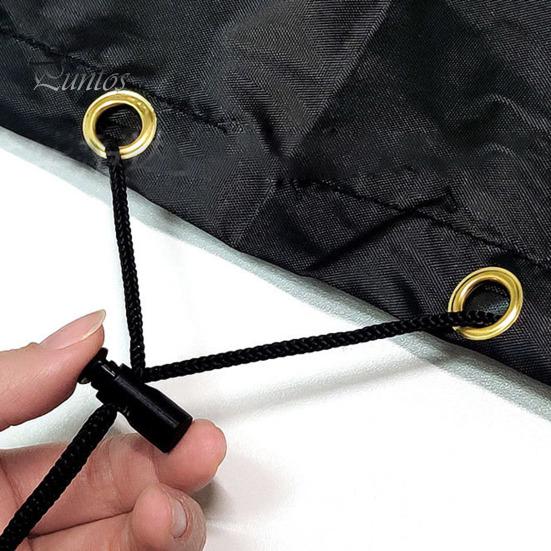 Runder BBQ-Grill-Staubschutz, wasserdicht, staubdicht, Kordelzug-Fix-Design, doppelte Nähte, Anti-Penetrations-Beschichtung