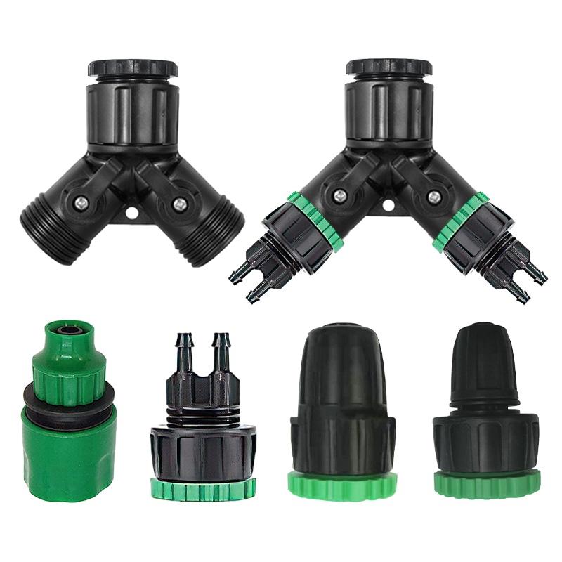 Garden Hose Y Shape Connector 1/2" 3/4" Faucet Hose Quick Joint Kit Hose Connector Garden Accessories Ibc Tank Adapters