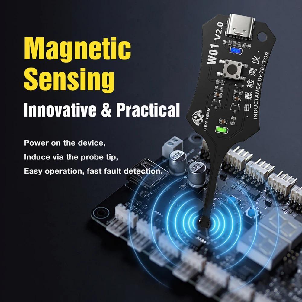 W01 Smart Inductance Detector Professional Phone Motherboard Inductance Fault Tester Fast & Stable Electronic Repair Tools