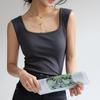 Magliette da donna senza maniche con scollo a U T-shirt da donna Gilet da strada Top