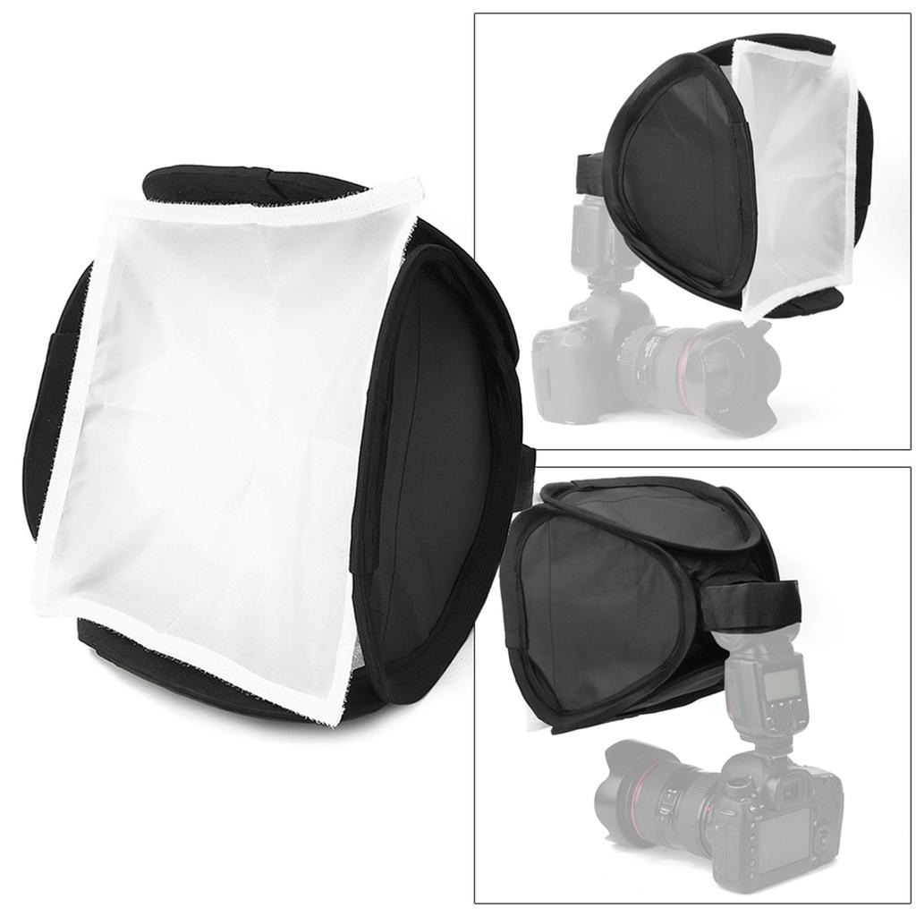 23cm Plastic Pure White Portable Folding Flash Light SLR Camera Softbox Photography Fill Light Cover