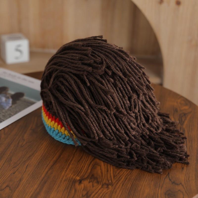 Funny Dreadlock Beanie Wig Warm Knit Hat Men Women Street Hip Hop Style