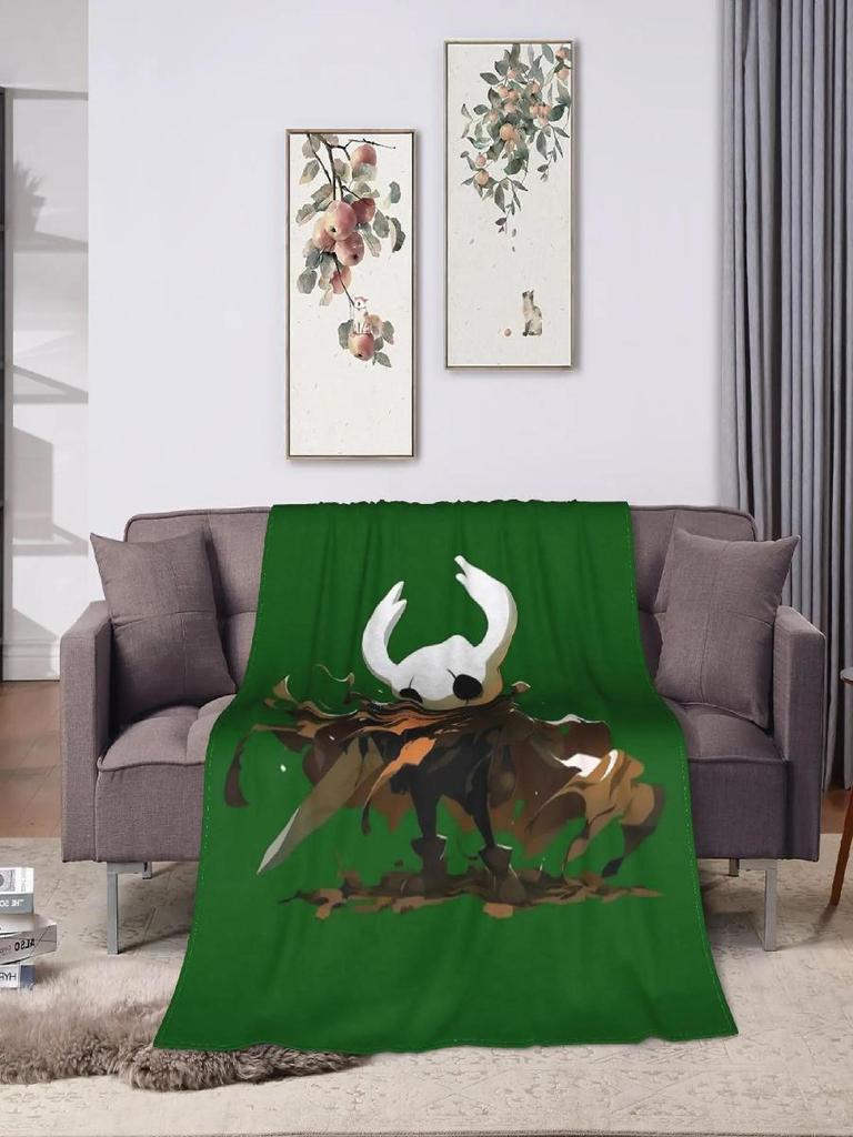 Hollow Knight The Knight Anime Plush Blanket for Kids Soft Warm Flannel Throw for Sofa Couch Bed