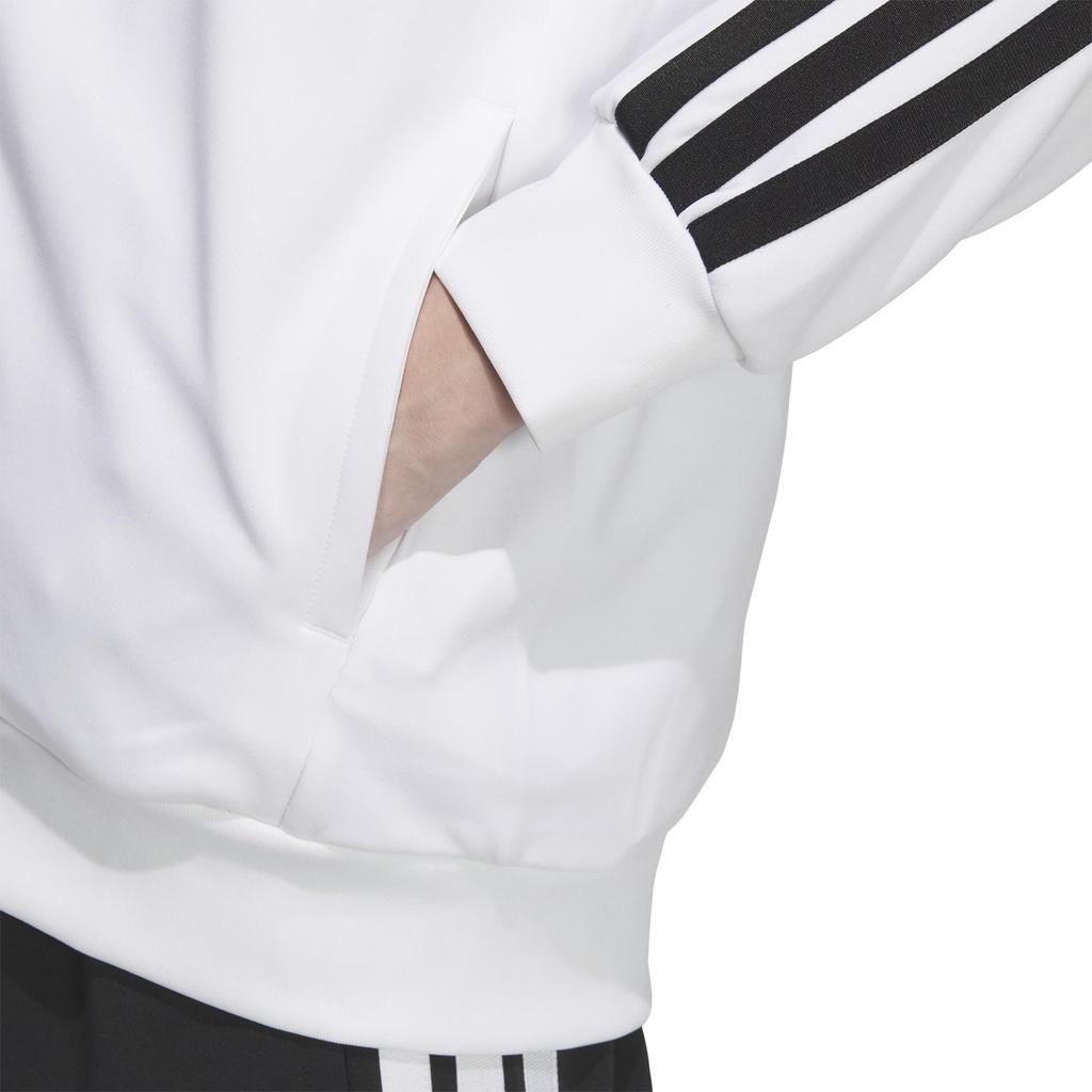 Adidas JZR00 Track Jersey White Size L Men's 3-Stripes Top, Must-Have Top, (JV6979),