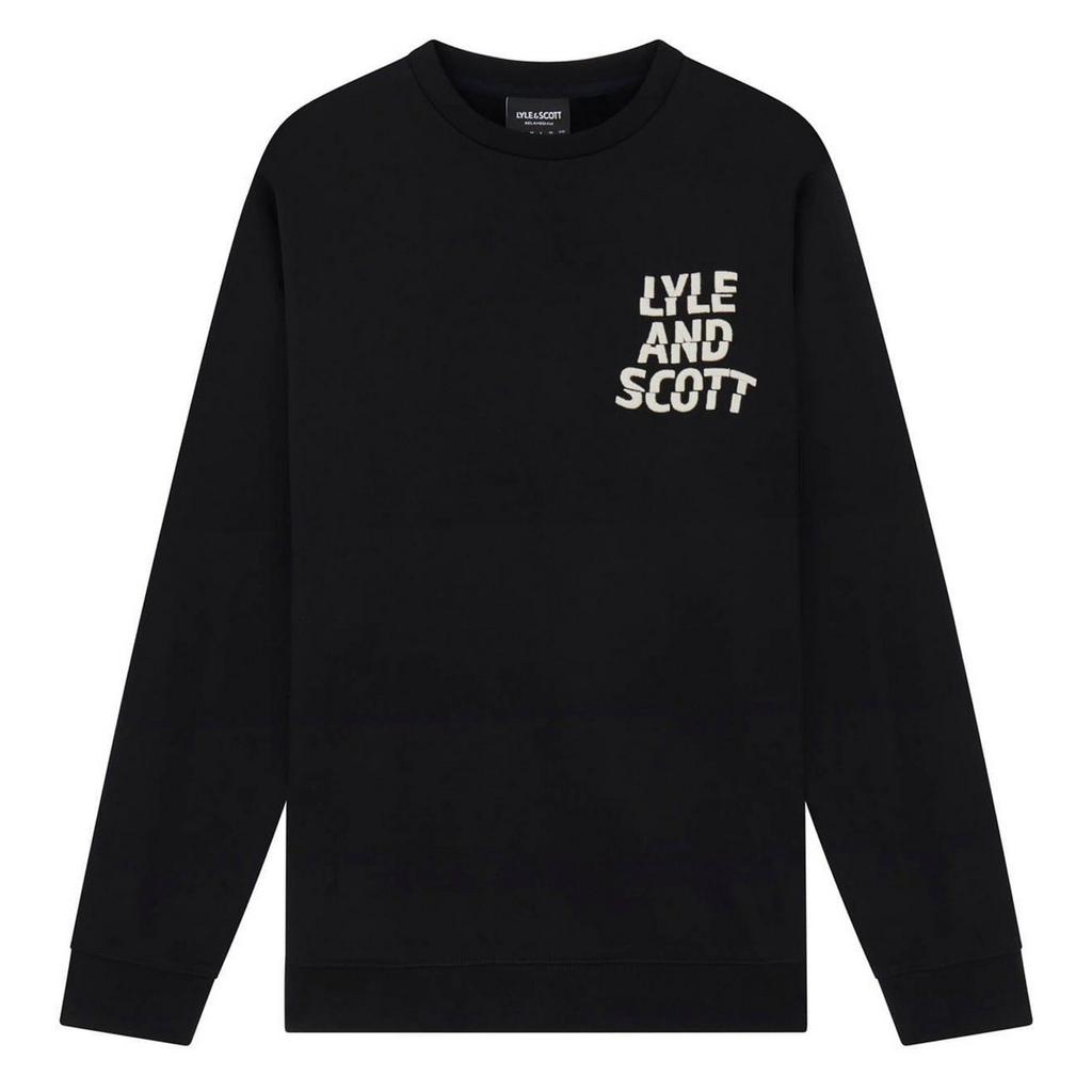 Lyle & Scott Mens Ripple Logo Crew Neck Sweatshirt