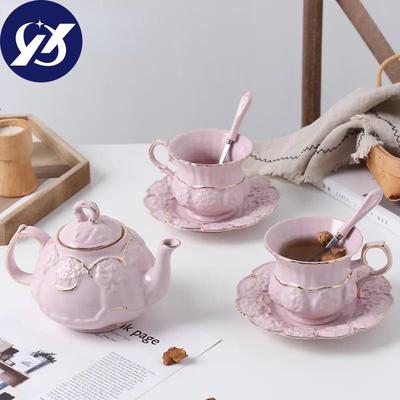 Coffee Cup Flower Σετ φλιτζάνι τσαγιού Οικιακό Μικρό Πολυτελές Ευρωπαϊκό Στιλ Βρετανικής Αμερικάνικης Απλής Πόσης Κύπελλο Nordic gh-end