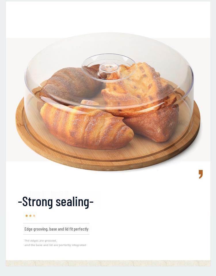 Bamboo Butter Dish with Lid - Cake & Cheese Storage Box