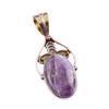 Natural Tiffany Stone 925 Solid Sterling Silver Gift TwoTone Pendant 1.75" r9T77