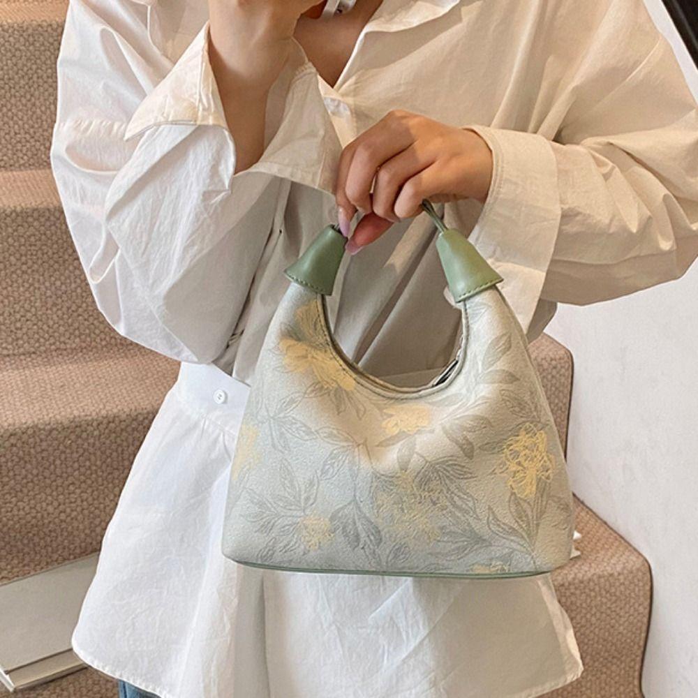 Cheongsam Accessories Embroidery Wrist Bag Flower Pattern Hanfu Printing Handbag Women