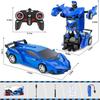 Transformable Robot Car Toy - ZGEER - 2in1 Deformation - Blue - Radio Controlled - 3 Years