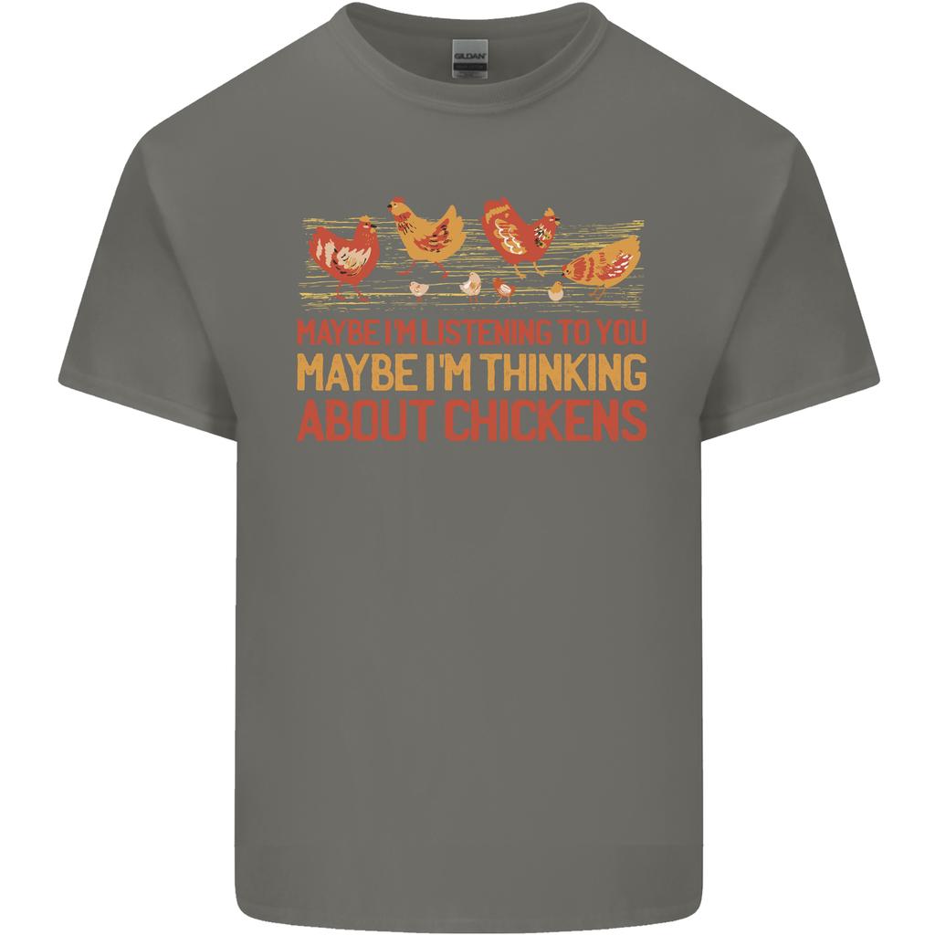 Thinking About Chickens Funny Farm Farmer Unisexs Light Cotton TShirt