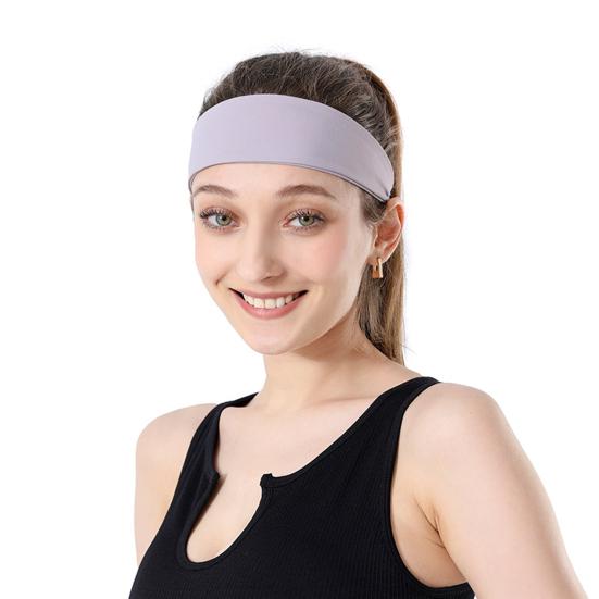 Men Women Running Headband Solid Color Elastic Fashion Workout Headband Moisture Wicking Breathable Gym Sweat Band Fitness Yoga