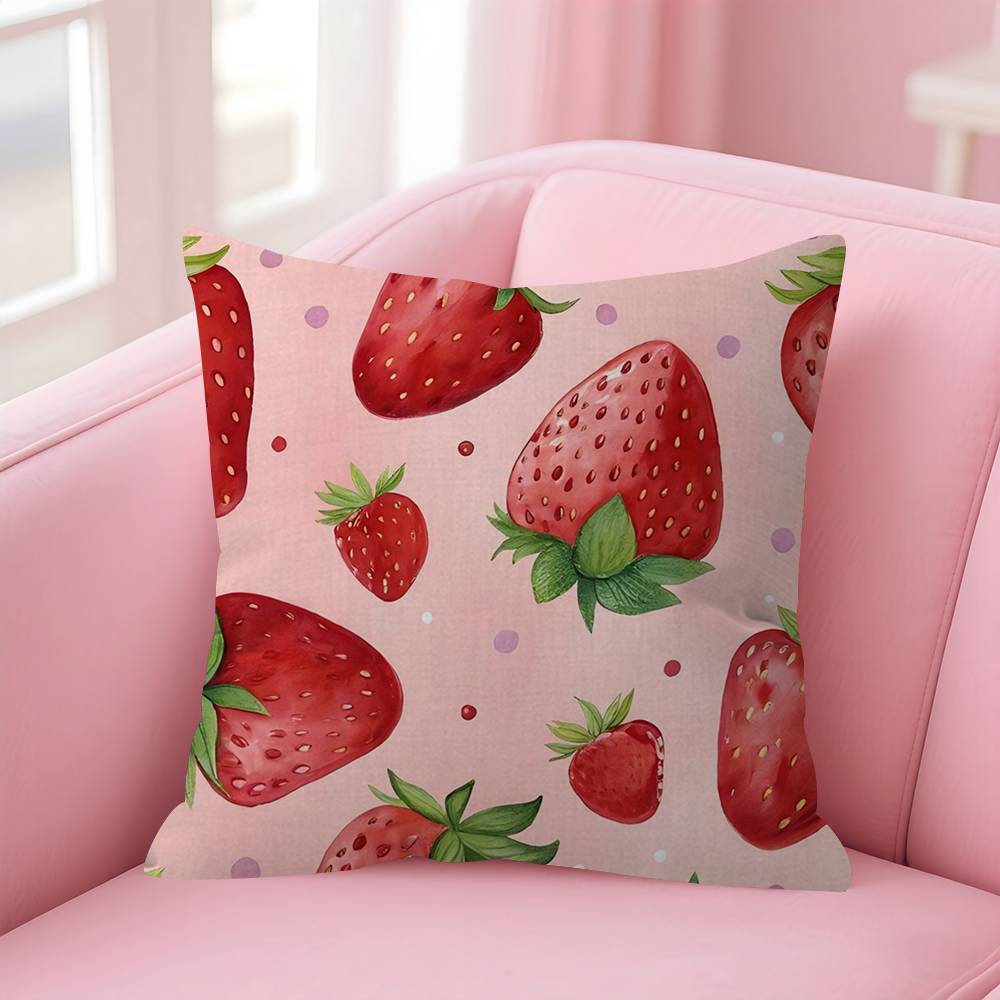 Fashion Strawberry Pillow Gift Home Office Decoration Pillow Bedroom Sofa Car Cushion CoverPillow Case