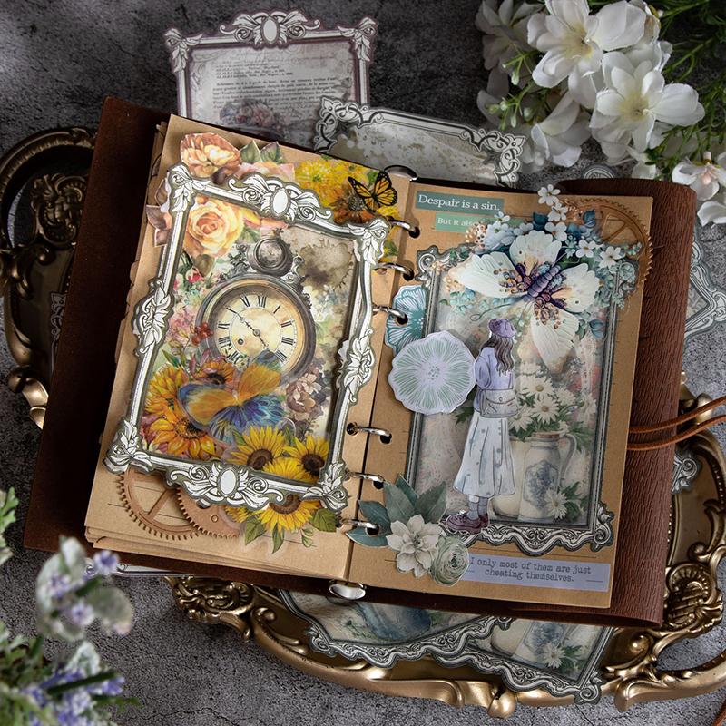 30 pcs Vintage Materials Paper Plant Flowers DIY Scrapbooking Deco Junk Journal Planner Collage Photo Album Background Paper