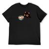 Lustiges Katze Ramen Grafik T-Shirt Japanisch Kawaii Anime Katze T-Shirt (2)