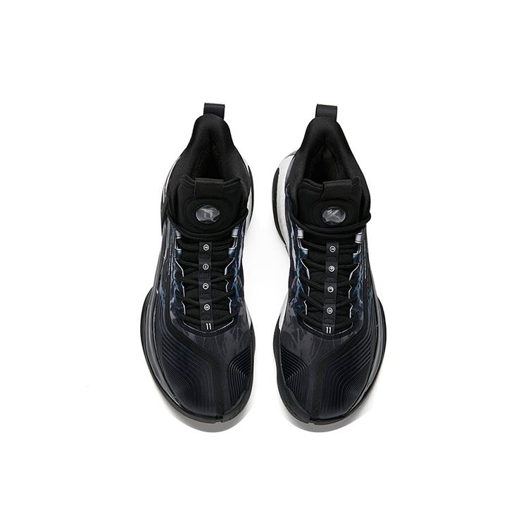 Anta KT7 Thompson 7th Generation Ink Wash Shock Absorption Non-Slip Wear-Resistant Low-Top Basketball Shoes Men Sneaker Black Blue 112141101-8