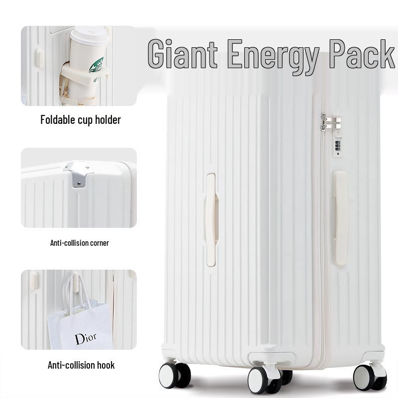 

Набор чемоданов 20 и 24 дюйма на бесшумных колесах с замком - Большой дорожный чемодан-тележка для студентов 20-inch (Short trips, no side handle)