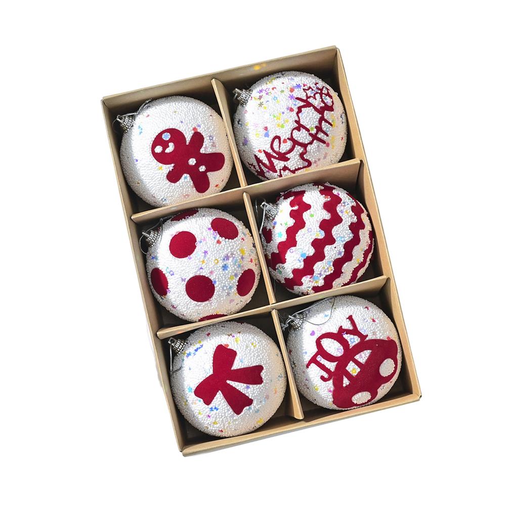 Christmas Cartoon Foam Candy Decoration Christmas Ball Pendant Macaron Colorful Sequins Christmas Tree Decoration Ball