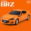 1/32 Subaru BRZ Legering Sportsbil Modell Støpt Metall Leke Simuleringskjøretøy Lyd Lys Samleserie Gutt for Barnas Leke Gave
