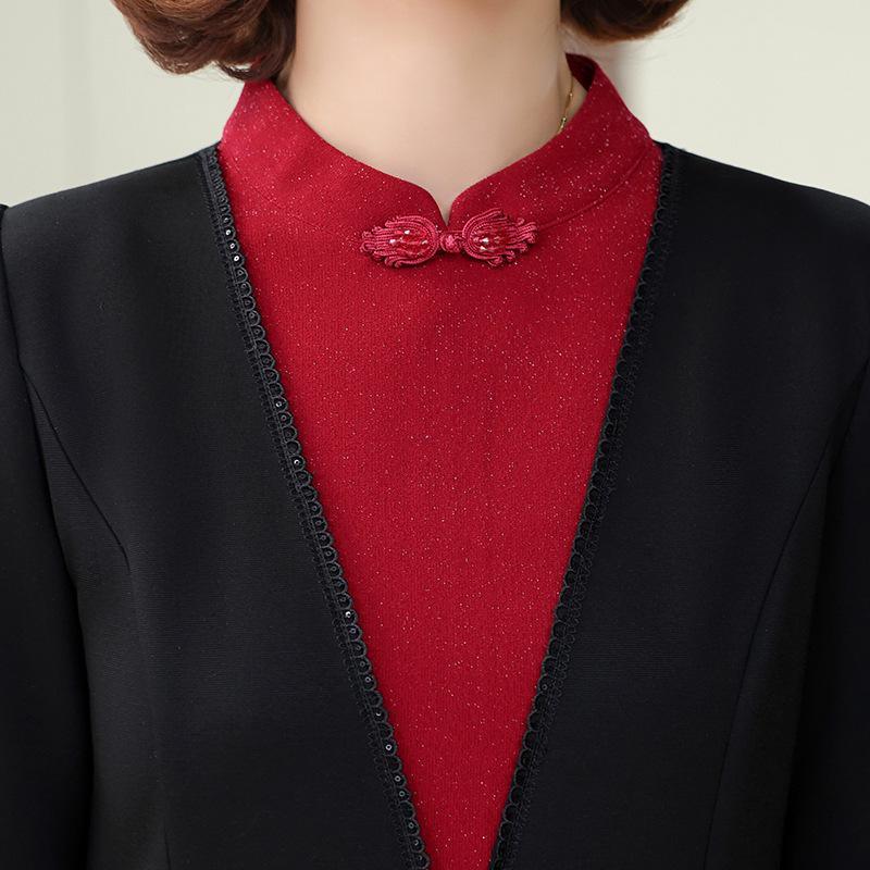 Mom's 2025 Spring Slimming Two-Piece Dress for Mid-Aged Women