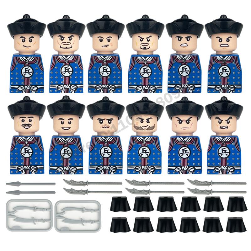 Medieval Military Building Blocks Roman Officer Soldier Knight Imperial Army Head Of State Elf Hunter Lion King War Horse Brick