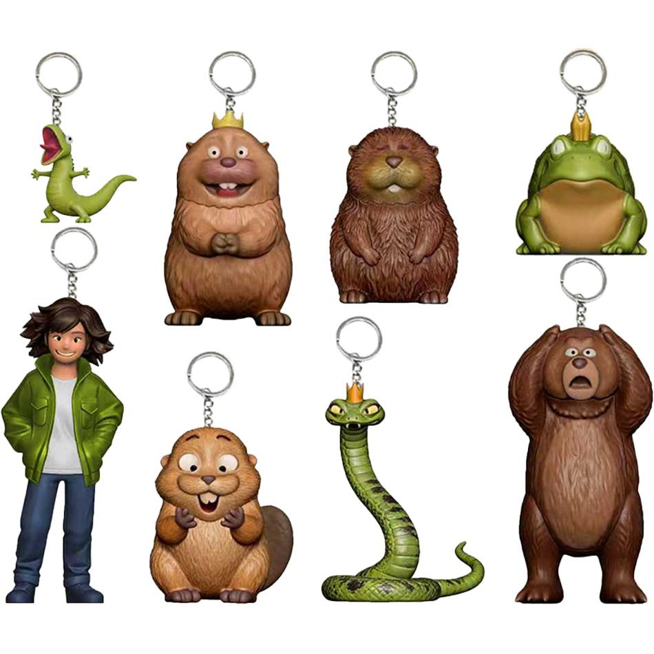 8-16Pcs Hoppers Mabel King George Frog Q Version Figure Keychain Toy Vinyl Figure Pocket Keychain Model Toy Fans Gifts