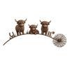 Commemorative Garden Statue Bird Floral Stake, Rustic Metal Yard Art Decorations with Dandelion Accent, Wing Sculpture Weather-Resistant for