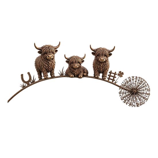 Commemorative Garden Statue Bird Floral Stake, Rustic Metal Yard Art Decorations with Dandelion Accent, Wing Sculpture Weather-Resistant for