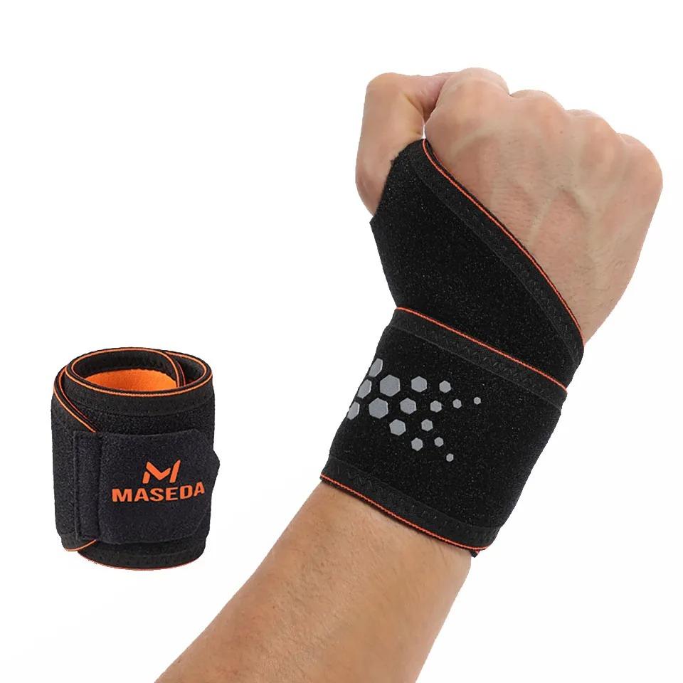 

1Pcs Wrist Support Nylon Tendon Sheath Guard Elastic Compression Wrap Wrist Guard Anti Sprain Badminton помаранчевий